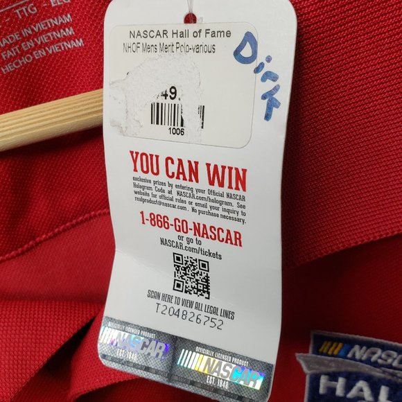 NWT Antigua Nascar Hall of Fame Striped Shoulder Polo Shirt XXL - Picture 6 of 6